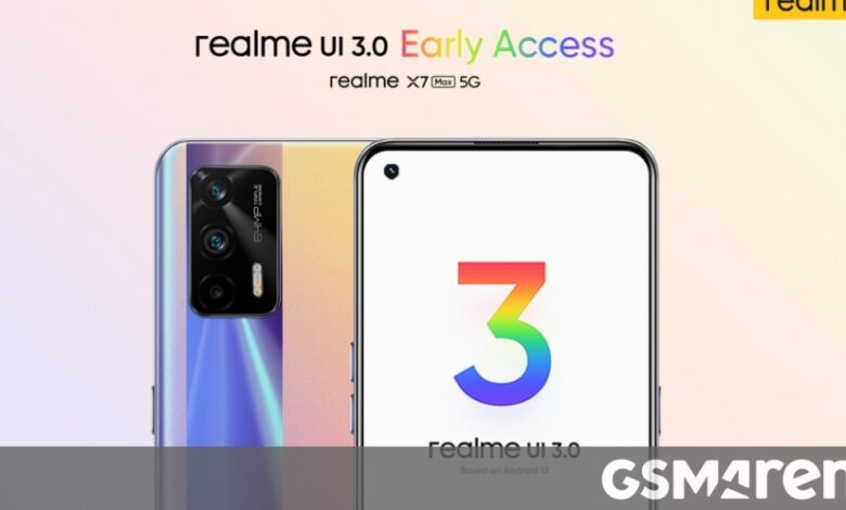 Realme X7 Max 5G joins its GT siblings in the Realme UI 3.0 early access beta programs